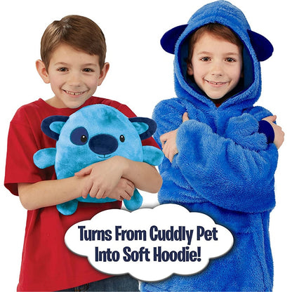Kids Pets Blanket Hoodie Soft Plush